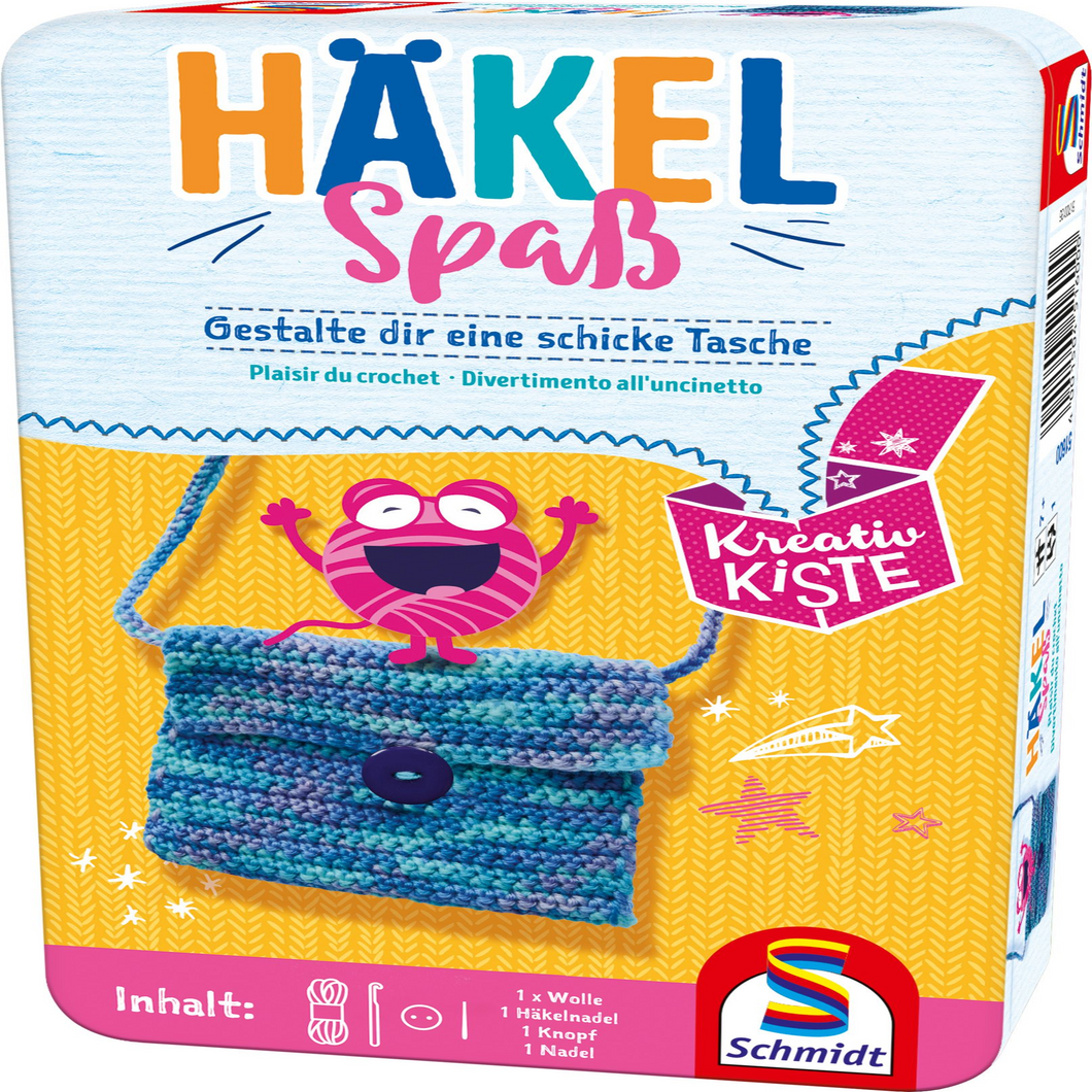 Schmidt Spiele 51600 Bring-Mich-Mit Metalldose - Häkelspaß