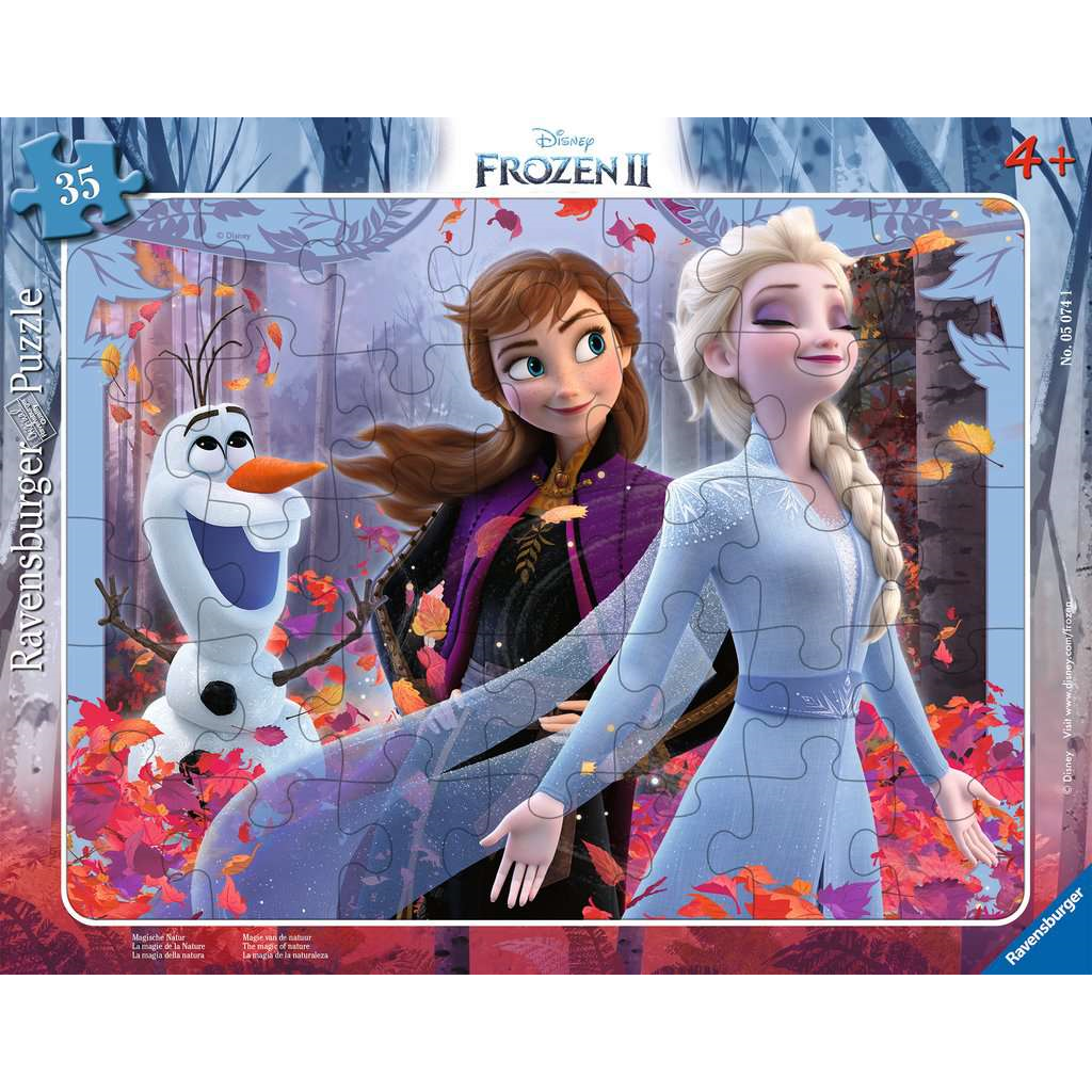 Ravensburger 05074 Kinder-Puzzle - Disney Die Eiskönigin - # 35 - Rahmen-Puzzle - Magische Natur