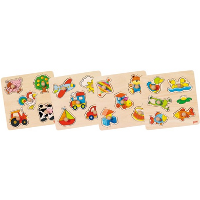 goki 57545 Holzpuzzle - Steckpuzzle sortiert