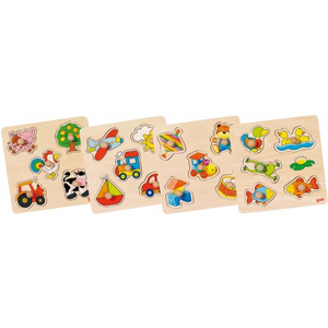 goki 57545 Holzpuzzle - Steckpuzzle sortiert