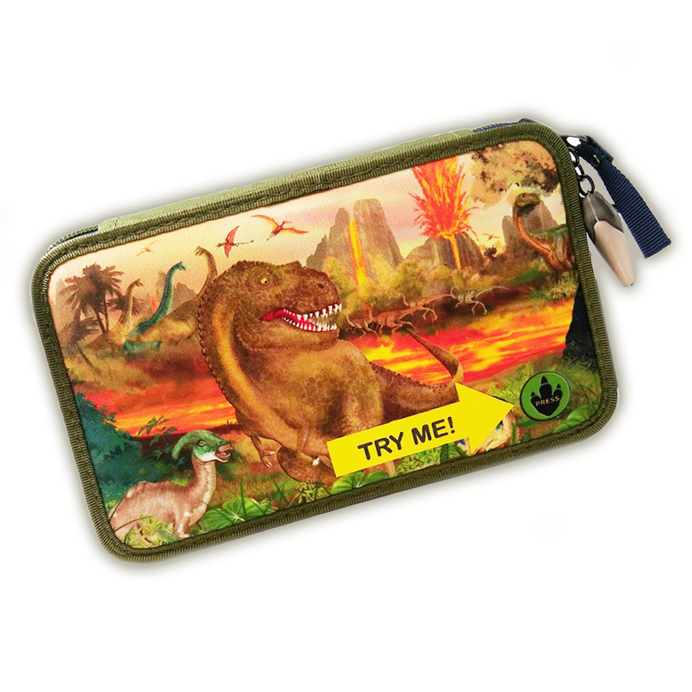 Depesche 6458 Dino World - 3-fach Federtasche