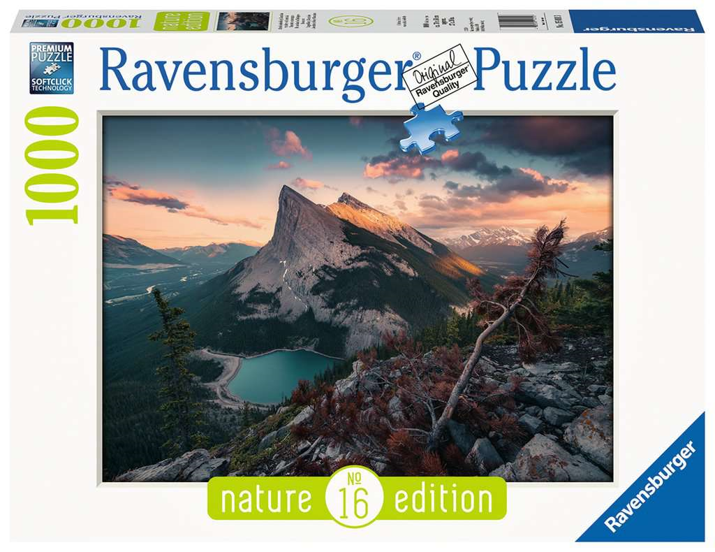Ravensburger 15011 Erwachsenen-Puzzle - # 1000 - Abends in den Rocky Mountains