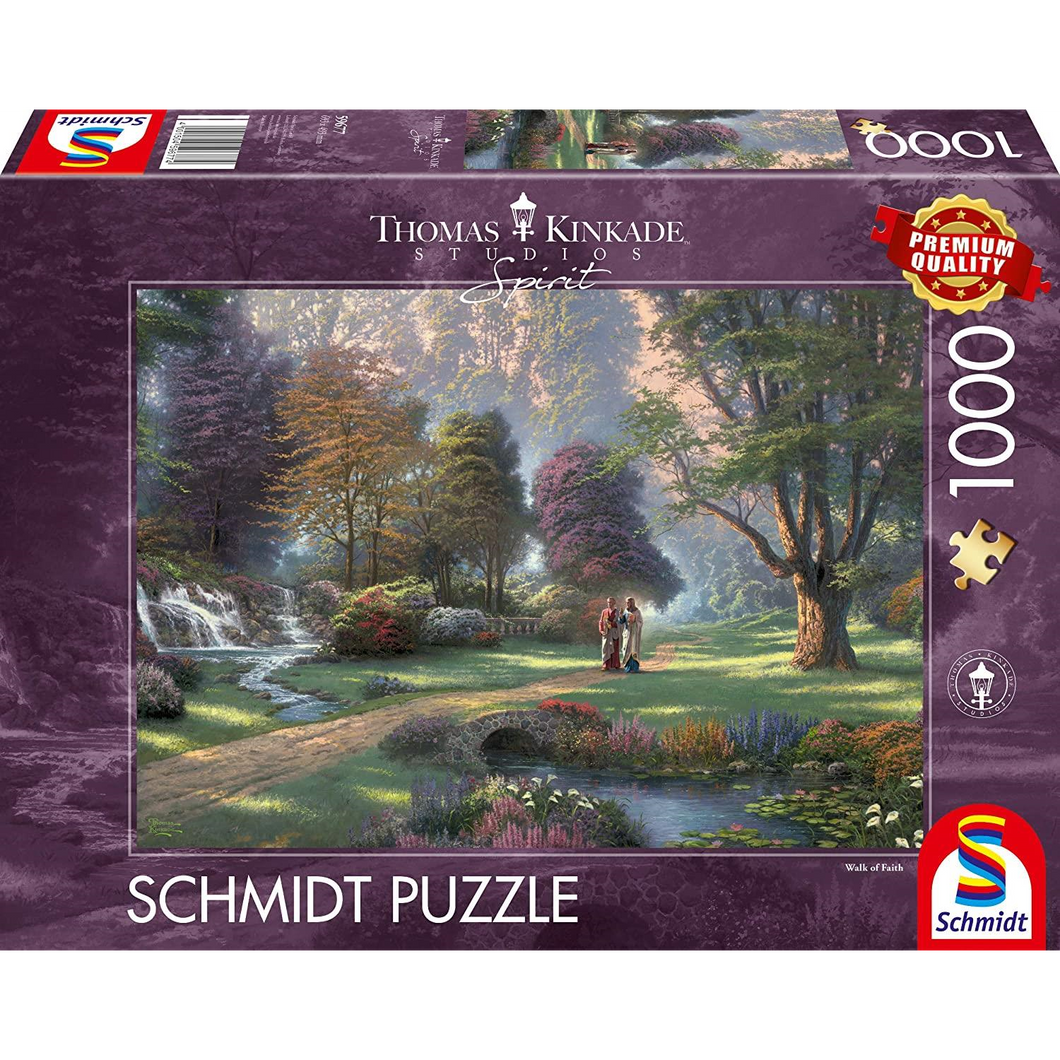 Schmidt Spiele 59677 Schmidt Puzzle - # 1000 - Thomas Kinkade Spirit - Weg des Glaubens