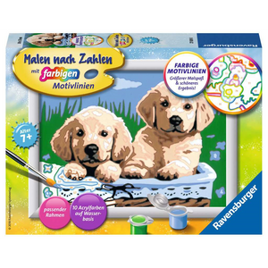 Ravensburger 27839 Malen nach Zahlen - Süße Hundewelpen