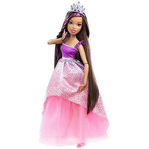 Mattel DPR99 Dreamtopia -  Mega-Barbie-Puppe Prinzessin - brünett - ca. 43 cm