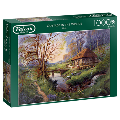 Jumbo Spiele 11243 Falcon Puzzle - # 1000 - Cottage in the Woods