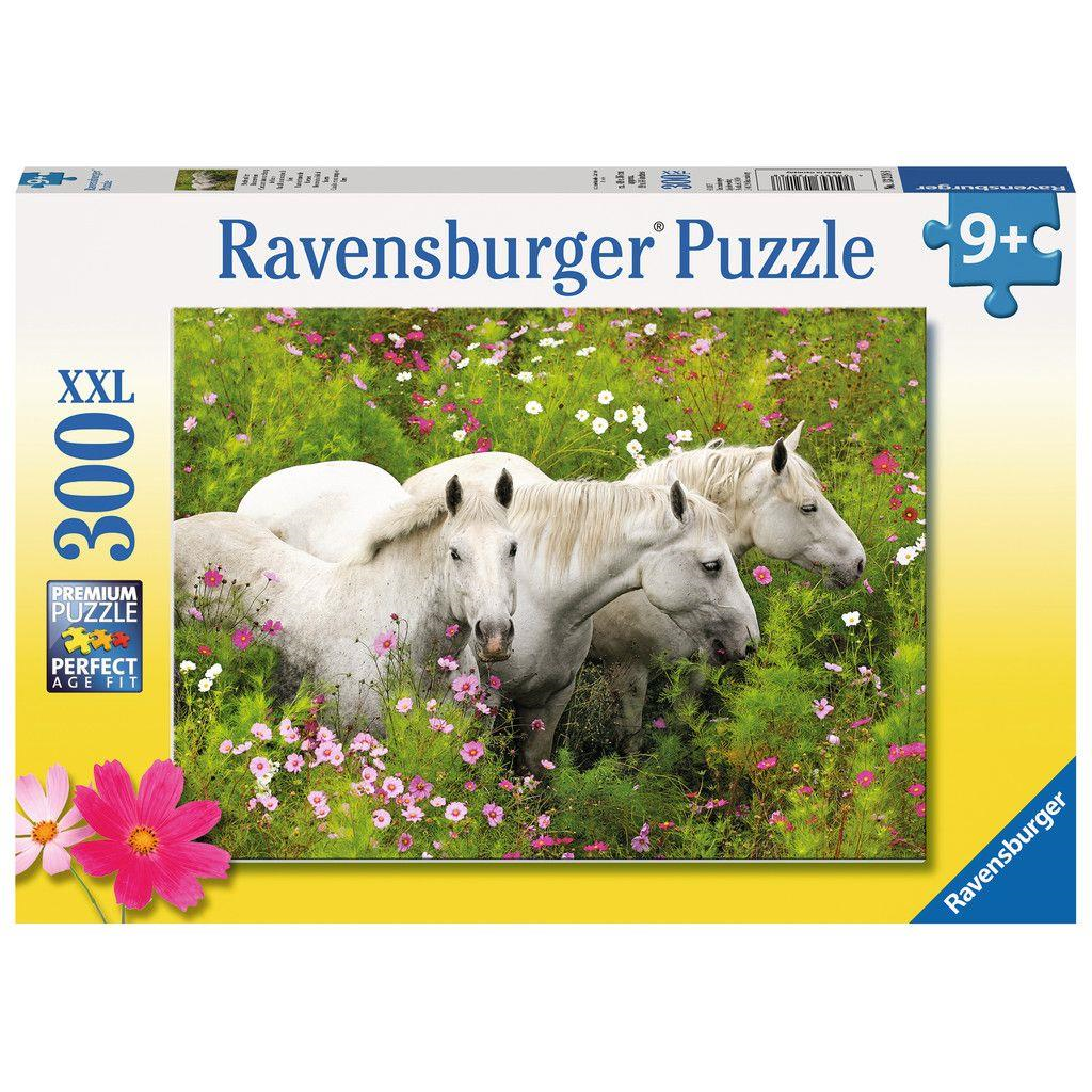 Ravensburger 13218 Kinder-Puzzle - # 300 - Pferde auf der Blumenwiese