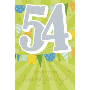Depesche 5698-071 Karten mit Musik - # 71 - Heute ist ein besonderer Tag! - Zahl 54 - grün