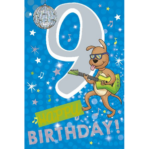 Depesche 5698-017 Karten mit Musik - # 17 - Happy Birthday! - Zahl 9 - blau