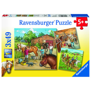 Ravensburger 09237 Kinder-Puzzle - Mein Reiterhof (3x49 Teile)
