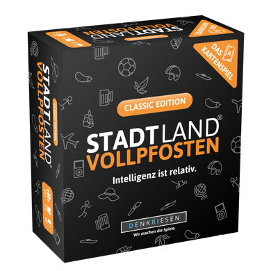 D & R Denkriesen UG SL3001 Denkriesen - Stadt Land Vollpfosten - Kartenspiel - Classic Edition