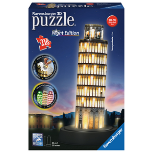 Ravensburger 12515 3D Puzzle - Schiefer Turm von Pisa bei Nacht