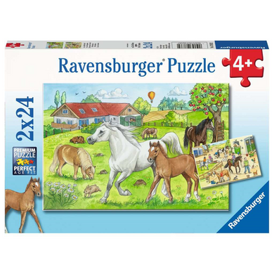 Ravensburger 07833 Kinder-Puzzle - Auf dem Pferdehof (2x24 Teile)