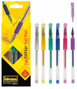 Iden 512080 Idena - Schreiben - Glitter Gel Pen - 6 Stück