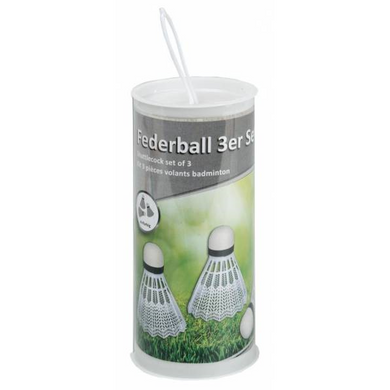 Iden 7418409 Idena - Outdoor - Federball 3er Set - weiß