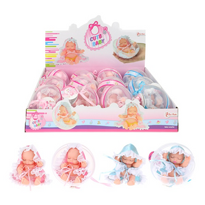 Toi-toys 02055Z Cute Baby - Babypuppe in Ball - rosa
