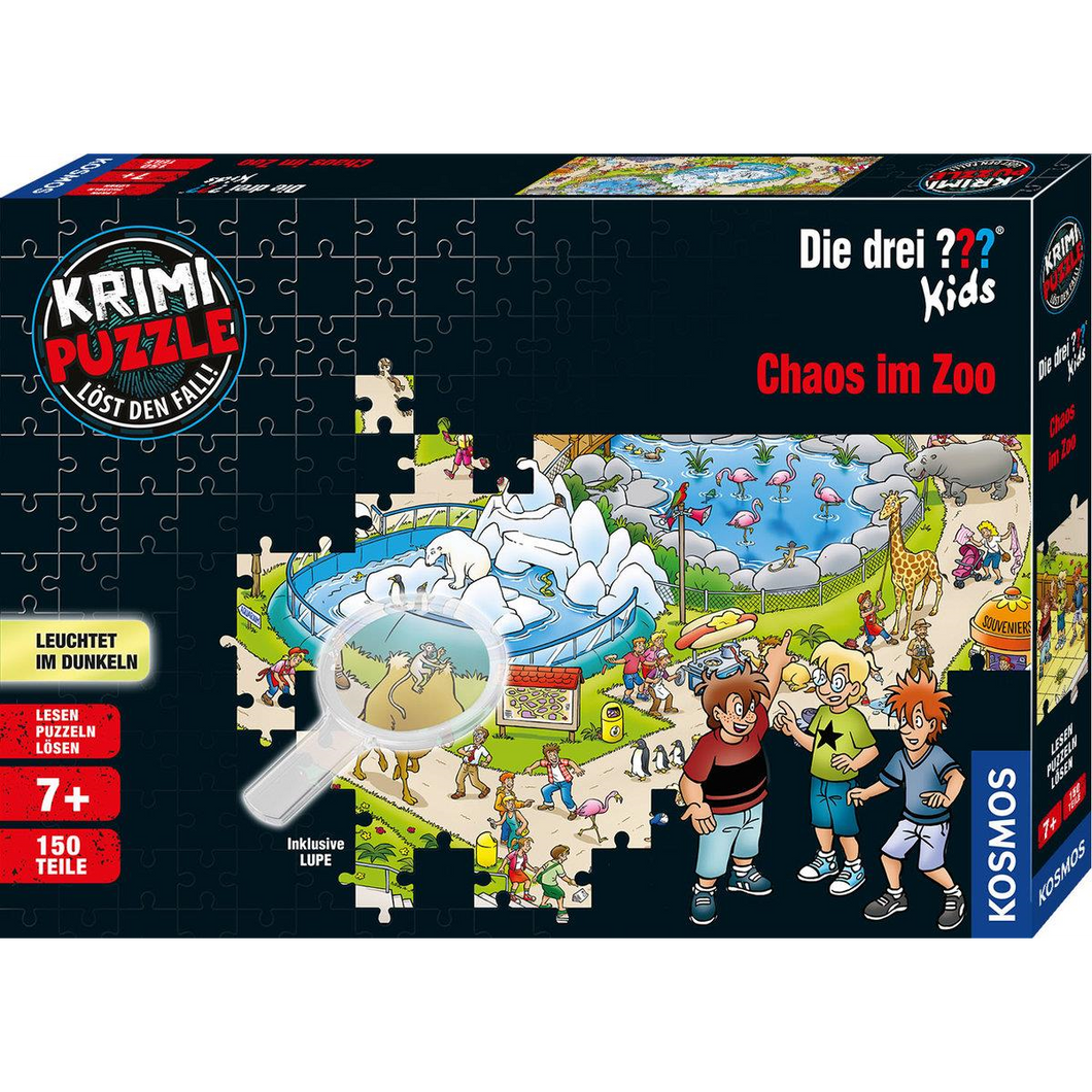 Kosmos 069799 Die 3 Fragezeichen ??? Kids - # 150 - Krimi-Puzzle - Chaos im Zoo