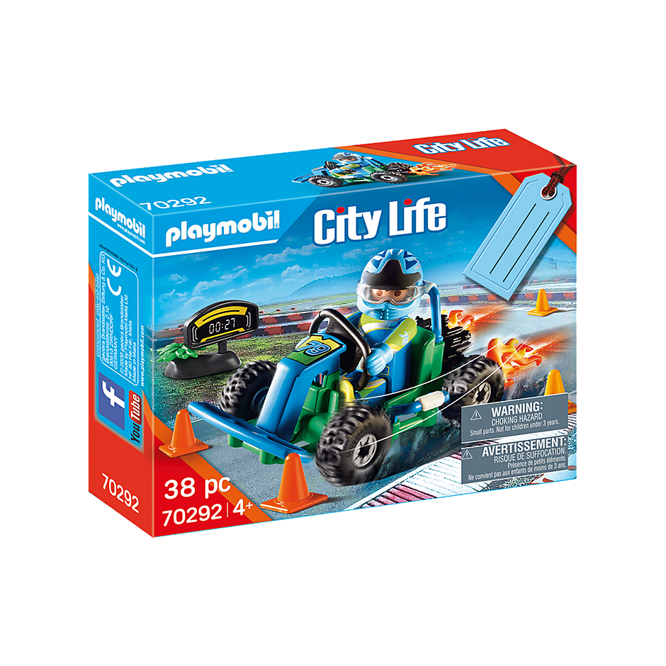 Playmobil 70292 City Action - Geschenkset Go Kart-Rennen