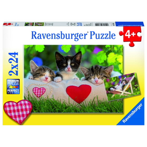 Ravensburger 07801 Kinder-Puzzle - # 24 - Verschlafene Kätzchen