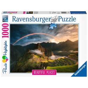 Ravensburger 151585 Puzzle Puzzle Puzzle - Regenbogen über Machu Picchu - Peru