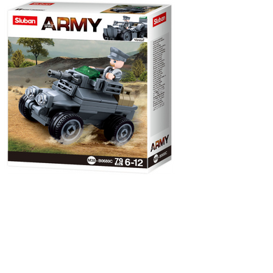 Sluban M38-B0680C WWII - Gepanzertes Fahrzeug - 78 Teile