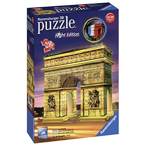 Ravensburger 12522 3D Puzzle 7 - Triumphbogen bei Nacht