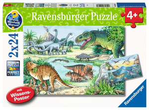 Ravensburger 05128 Kinder-Puzzle - # 24 - Saurier und ihre Lebensräume