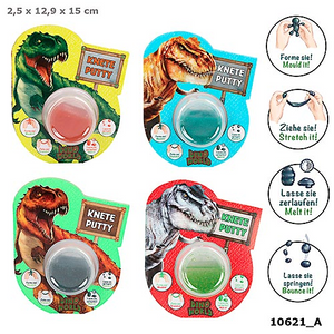 Depesche 10621 Dino World - Spring-Knete mit Glitzer