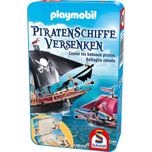 Schmidt Spiele 51429 Bring-Mich-Mit Metalldose - Playmobil Piratenschiffe versenken