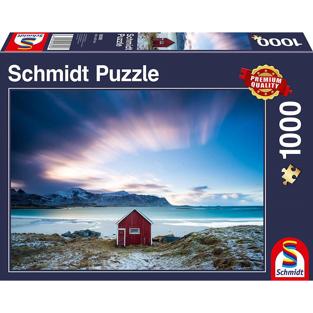 Schmidt Spiele 58395 Erwachsenenpuzzle - # 1000 - Hütte an der Atlantikküste