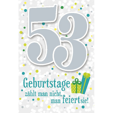 Depesche 5698-070 Karten mit Musik - # 70 - Geburtstage zählt man nicht - Zahl 53 - multi-color