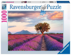 Ravensburger 16724 Erwachsenen-Puzzle - # 1000 - Lavendelfeld in der goldenen Stunde