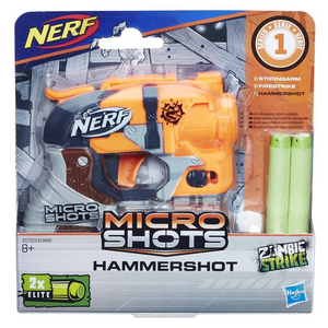 Hasbro E0720 MicroShots HammerShot Nerf Gun- orange/grau