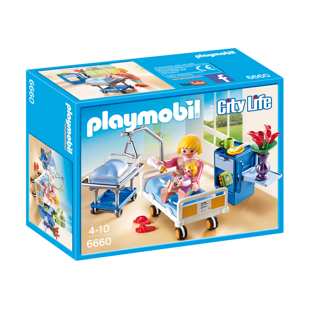 Playmobil 6660 City Life - Krankenhaus - Krankenzimmer mit Babybett