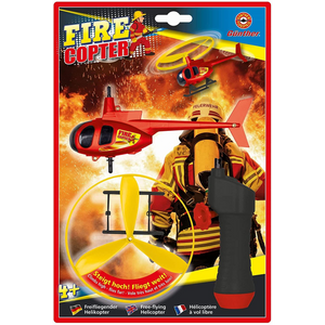 Günther 1676 Fire Copter - Helikopter mit Schnellstartgriff - Rotordurchmesser ca. 12.5 cm