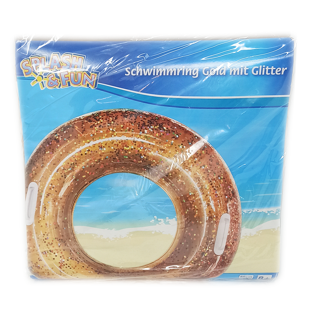 VEDES 0077503366 Splash & Fun - Schwimmring Gold mit Glitter
