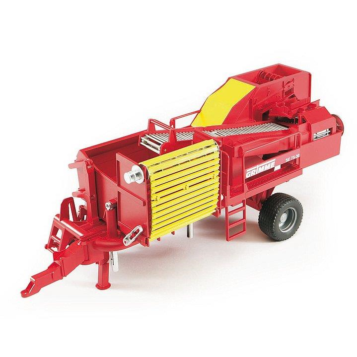 BRUDER 02130 Profi-Serie - Grimme SE 75-30 Kartoffelvollernter mit 80 Kartoffelimitaten