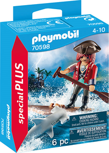 Playmobil 70598 Novelmore - Pirat mit Floß und Hammerhai