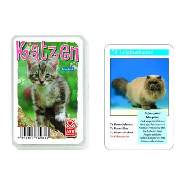 Ass Spielkarten 22572086 Quartett - Katzen