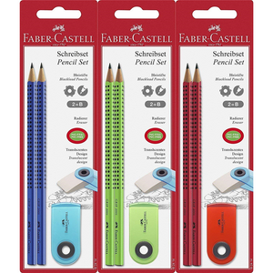 Faber Castell 182414 GRIP - Bleistift-Set Mini Sleeve- sortiert