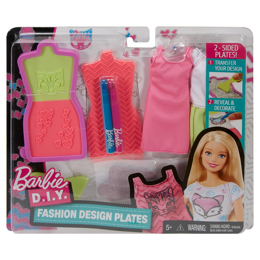 Mattel DYV68 Barbie - Mode-Muster Set - pink-gelb