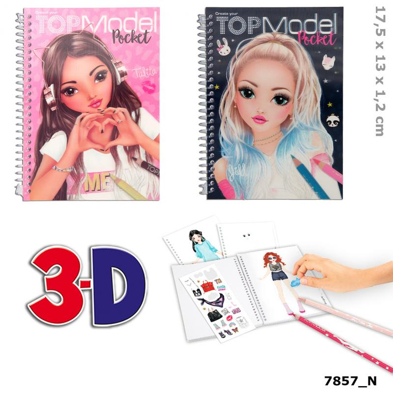 Depesche 7857 TOP Model - Pocket Malbuch mit 3D Cover