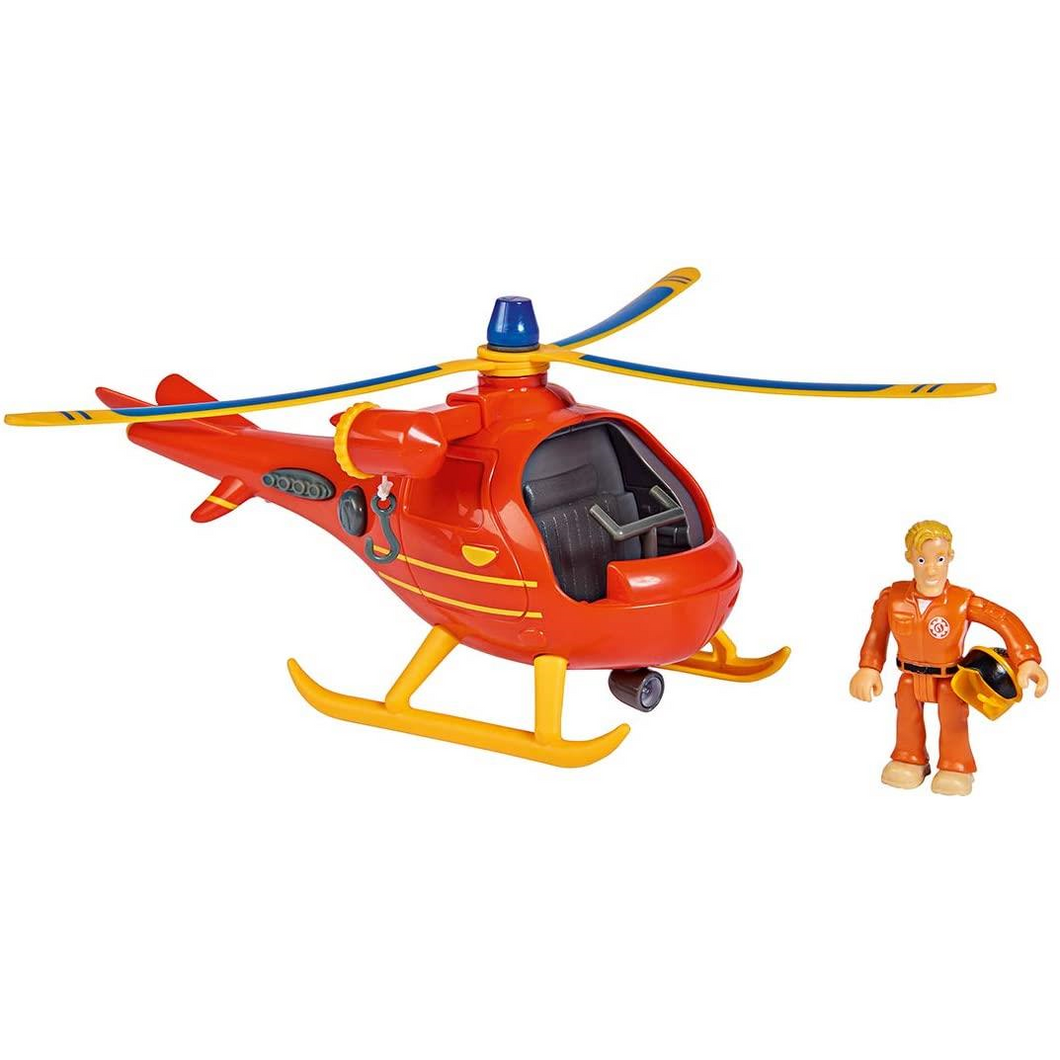 Simba Dickie 109251077 Simba Toys - Feuerwehrmann Sam - Hubschrauber Wallaby mit Figur