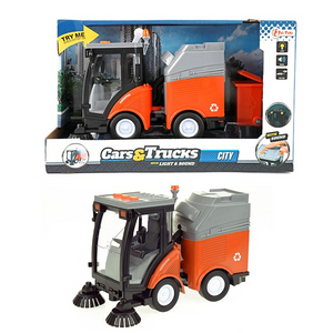 Toi-toys 24084A Cars&Trucks - Straßenkehrmaschine - Frikton - mit Licht und Geräusch