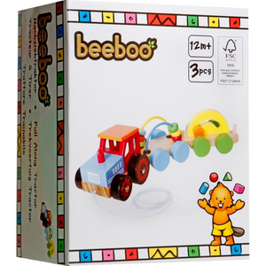 VEDES 0042707261 Beeboo - Nachziehtraktor mit 2 Anhängern