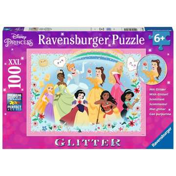 Ravensburger 13326 Kinder-Puzzle - Disney Princess - # 100 - Stark schön und unglaublich mutig (Glitter)