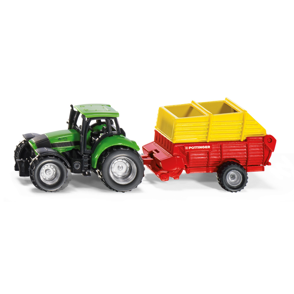 Siku 1676 Siku Super - Traktor mit Pöttinger Ladewagen