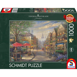 Schmidt Spiele 59675 Schmidt Puzzle - # 1000 - Thomas Kinkade  Café in München