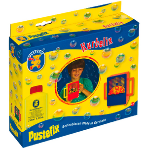 Carrera Toys 420869620 Kurbelix - Seifenblasen-Maschine mit Nachfüllflasche Pustefix (250 ml)