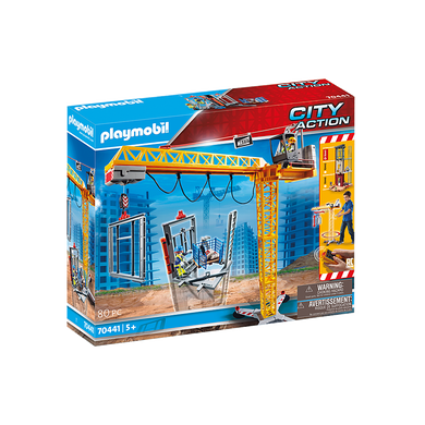 Playmobil 70441 City Action - Hochhausbau - RC-Baukran mit Bauteil